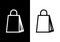 Shopping Bag Icon Vector Logo Template. eCommerce icon vector Illustration