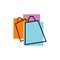 shopping bag logo design icon online shop symbol vector illustrations