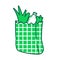 Shopping bag, product package green linear object