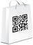 Shopping bag with qr code