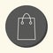 Shopping bag for shopping, round icon with the illusion of volume, simple color change.