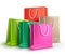 Shopping bags assorted colors vector illustration. Colorful empty paper bags concept