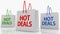 Shopping bags with hot deals concept