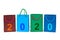 Shopping bags and numbers 2020
