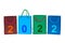 Shopping bags and numbers 2022
