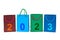 Shopping bags and numbers 2023