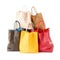 Shopping bags on white background