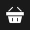 Shopping basket dark mode glyph ui icon