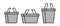 Shopping basket or food box symbol