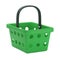 Shopping basket. Green plastic grocery or food cart