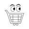 Shopping basket icon. Buyer in the store. Element logo illustration business. EPS file available