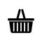 Shopping basket icon for carrying groceries in stores or e-commerce