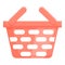 Shopping basket icon cartoon vector. Order store