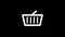Shopping basket icon with glitch art effect. Retro futurism 80s 90s dynamic wave style. Video signal damage with tv