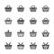 Shopping basket icon set, vector eps10