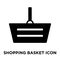 Shopping Basket icon vector isolated on white background, logo c