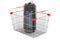 Shopping basket with lamp mosquito electric insect killer. 3D rendering