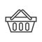 Shopping Basket Thin Line Vector Icon