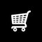 Shopping basket trolley icon flat vector illustration