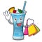 Shopping blue hawaii character cartoon