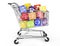 Shopping cart with application software icons