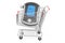 Shopping cart with breathalyzer alcohol tester. 3D rendering