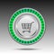 Shopping cart buttons icon web sign symbol illustration options for webdesign