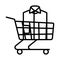 Shopping Cart With Clothes Shirt Icon