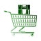 Shopping Cart With Cofee Machine Icon