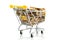 Shopping cart with coins