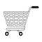 Shopping cart commerce isolated in black and white