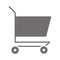 Shopping cart commerce pictogram in silhouette style icon