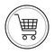 shopping cart commercial isolated icon