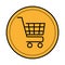 shopping cart commercial isolated icon