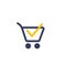 Shopping cart, completed order, purchase icon