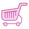 Shopping cart flat icon. Shop basket pink icons in trendy flat style. Market trolley gradient style design, designed for