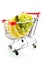 Shopping cart with fruit