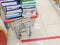 Shopping Cart with a Full of Books. Schoo land Office supplies