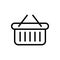 Shopping cart icon black and white