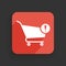 Shopping cart icon with exclamation mark. Shopping cart icon and alert, error, alarm, danger symbol
