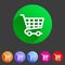 Shopping cart icon flat web sign symbol logo label