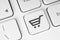 Shopping cart icon on keyboard key