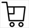 Shopping cart icon and logo for online shop
