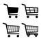 Shopping Cart Icon set icon isolated on white background. Vector illustration.