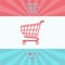 Shopping cart icon, shopping basket design, trolley icon