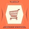 Shopping cart icon, shopping basket design, trolley icon