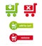 Shopping cart icons and buttons