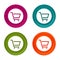 Shopping Cart icons. Sale signs. Shopping symbol. Colorful web button with icon.