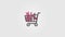 Shopping cart infographic animation. This model uses icons related to marketing, shopping, business, selling, production