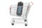 Shopping cart with lamp mosquito killer trap. 3D rendering